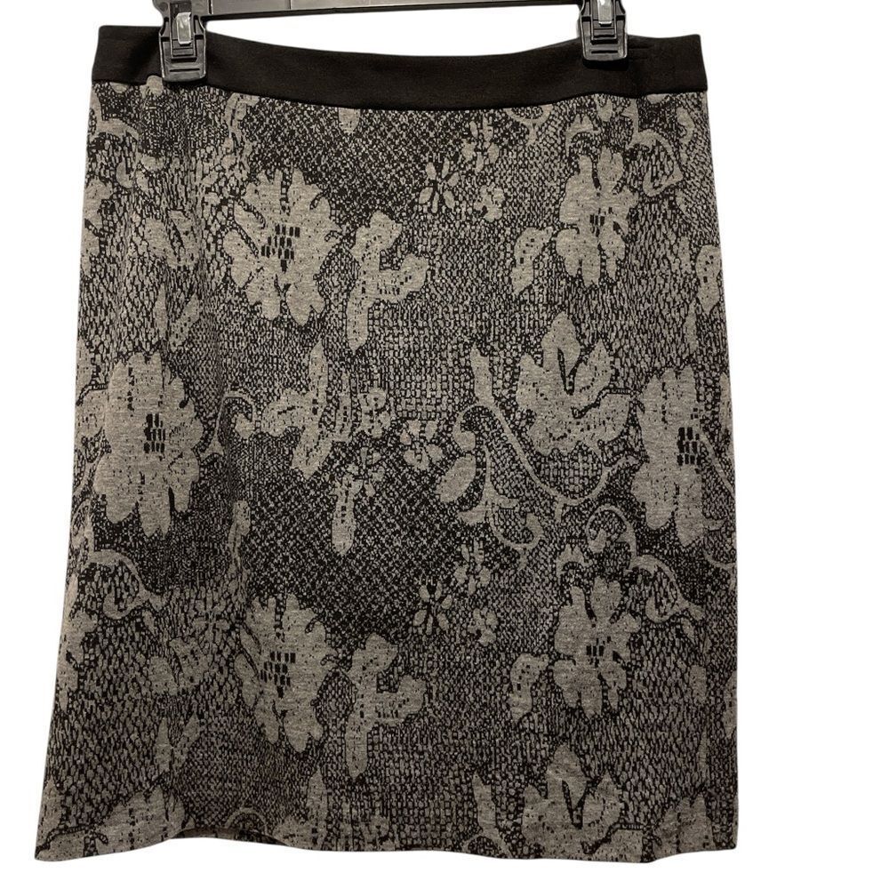 Gerry Weber Edition Elegant Black and Gray Floral Skirt size 38